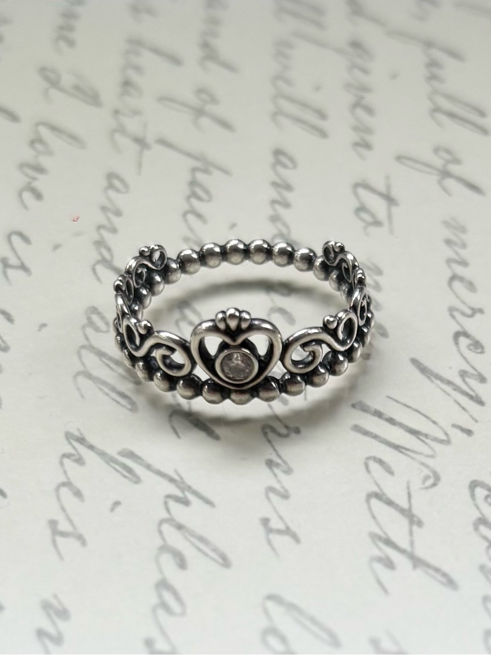 Authentic Pandora My Princess Tiara Crown Ring – Sterling Silver Size 56 / 7.5